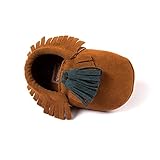 Kuner Baby Boys and Girls mix-colorタッセルソフトSoledノンスリップベビーベッド靴モカシン最初Walkers