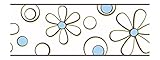 York Wallcoverings BT2702BSMP Graphic Daisy and Dots 8 X 10 Wallpaper Memo Sample, Robin Egg Blue/Ch