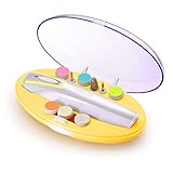 Liaboe 電動ネイルケア 爪やすり 爪磨き 9種類研磨ヘッド 赤ちゃん 大人両用 LEDライト付き 爪 ネイルケア ベビー用つめきり つめやすり 甘皮処理 手足 ネイルポリッシャー 大人用 ネイル