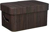 東洋ケース 収納ボックス ルコット レギュラー ふた付き ブラウン RCT-FBR-BR