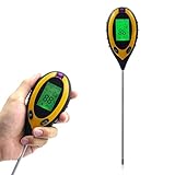 MacDoDo 4-in-1 Soil Moisture Meter, Light and PH acidity Tester, Plant Tester, Soil Temperature Test