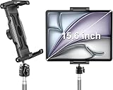 Dosvsi タブレットホルダー 三脚マウント用 ipadホルダー 三脚マウントアダプター ボールヘッド付き 360度回転 スマホ三脚マウント 1/4ネジ穴付き 取付け簡単 厚いケースにも対応 6.1〜15.6インチタブレット対応 iPad Pro 13 12.9 Air Mini/iPhone/Galaxy tab/Fire hd/Surface/Androidタブレット