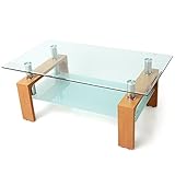 ローテーブル ガラステーブル 幅110cm 強化ガラス天板 ブリリアントカット テーブル ナチュラル