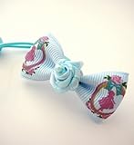 オリジナル ハンドメイド シングル バレリーナ リボン ローズ パール ヘアゴム