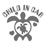 imoninn CHILD in car ステッカー　【パッケージ版】　No.07　ホヌさん　（シルバーメタリック）