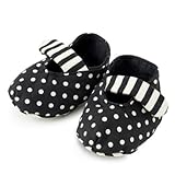赤ちゃんにやさしい安心ベビーシューズ（日本製）　polka dot small（black）　B1804300　日本製
