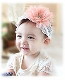 ≪Little Princess≫ベビー用ヘアバンド フラワーI BIGフラワー (ベージュ)