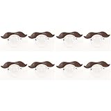 RONGTONGDA 面白い ノベルティ 赤ちゃん用　ベビー用品　おしゃぶり　ニップル　口ひげ付 ハンドルバー 可愛い　幼児 (ブラウン（８点セット）)