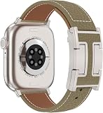 2025革新デザイン For Apple Watch バンド 本革 レディース H型バックル Apple Watch Ultra3/Ultra2, Series11/10/9/8/7/6/5/4/3/2/1/SE レザー交換ベルト 可愛い オシャレ アップルウォッチ バンド 女性向け iWatch 38mm 40mm 41mm 42mm 44mm 45mm 46mm 49mmに対応 (パープル, 38/40/41/42mm(Series11 10の42mm))