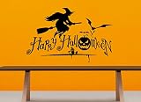 Halloween Celebration Witch Broom子供部屋子供スタイリッシュな壁アートステッカーデカールg7914