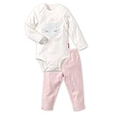 Baby Nest ロンパース パンツ 上下2点セット 女の子 長袖 ネコ柄 コットン100% 9-12M