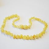 Certified Natural Batlic Amber Baby Teething Necklace - Milky Baroque - *SCREW CLASP* *SAFETY KNOTTE