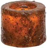 Burnt Mustard LED Votive Candle Country Primitive Lighting Décor [並行輸入品]