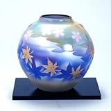 【九谷焼】 5．5号花瓶 春秋 花瓶、花台、トムソン化粧箱入り。