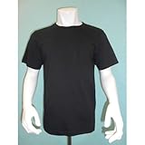 ポケット付半袖丸首Tシャツ 13-603 ブラック M