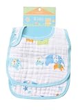 Angel Dear Muslin Bib Set, Blue Elephant, 2 Count by Angel Dear [並行輸入品]