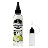 プルプラ 国産 電子タバコリキッド VAPE(ベイプ)リキッド 大容量 120ml 便利な目盛付きボトル ニードルボトル 10ml付き (青りんご)