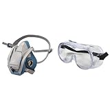 3M 防毒マスク面体M (防じんマスク兼:区分3) 6500QL CL3M & 保護ゴーグル