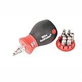 Wiha 38056 Stubby Screwdriver With Six-In-One Insert Bits, Ball End Hex by Wiha