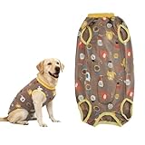 Paipeper 術後服 術後ウェア 保護服 犬服 犬の服 小型犬 中型犬 傷口保護 通気 メス オス ペット用品 (ブラウン 2XL)