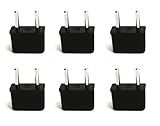 Ceptics USA to Europe Asia Plug Adapter - CE Certified - RoHS Compliant - 6 Pack [並行輸入品]