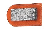 Fury Natural Arkansas Whetstone Soft Knife Sharpener, Blue, 4 x 1 5/8 x1/2-Inch with Leather Case [並