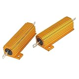 zspowertech ハイフラ防止抵抗　アルミニウム　ゴールドトーン　2Ohm　50W　2個入り