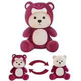くまのぬいぐるみ 変身クマぬいぐるみ 大きい 熊 可愛い ぬいぐるみ 誕生日プレゼント (65CM, ピンク【ロッツォ】)