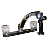 lasco-simpatico 07 – 0022キッチン蛇口with 2つLuciteハンドルとスプレー、クローム仕上げ