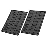 X AUTOHAUX フロアマット フロアマットフットヒールプレート PVC製 24.8x14.9cm ブラック 滑り止め 車用 フロアレストペダルパッド ペダルパッド 2個入り