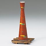 赤巻色彩鶴首花瓶(木台付) [5.3 x 20.5cm 180g] 【花瓶】 | 料亭 旅館 和食器 飲食店 おしゃれ 食器 業務用