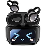 イヤホンbluetooth ワイヤレスイヤホン【多機能タッチスクリーン・ANC+ENC対応・2025革新モデル】イヤーカフ Bluetooth5.4技術 Hi-Fi音質 ノイズキャンセリング オープンイヤー 耳挟み型 音漏れ防止 ブルートゥース 48時間再生時間/IPX7防水/Type-C充電/小型/軽量 iPhone/Android/Pad適用 スポーツ/通勤/WEB会議 (パープル)