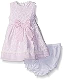 Marmellata Baby Girls' Sleeveless Spring Summer Party Dress Seersucker Pink 3-6 Months [並行輸入品]