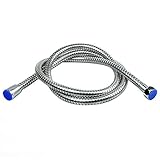 Demiawaking 1.5m シャワーホース 蛇腹シャワーホース ステンレス鋼 EPDM 軽量 柔軟 亀裂防止