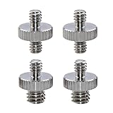 CHENIE カメラネジ 1/4オス - 3/8オス 1/4オス - 1/4オス ダブルヘッドスタッド ネジアダプタ カメラ撮影用ネジ多用途(4個セット）