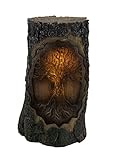 樹脂夜ライトブラウン木材彫刻Look Tree of Life LED Night Light Statue 4.25 X 7.5 X 4.25インチブラウンモデル# sw-53
