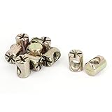 SODIAL(R) 家具M8 x 15mmスロットバレルナット　ブロンズトーン　10件