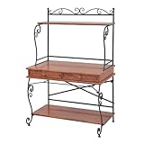 JKプラン アイアンシリーズ　上棚付きデスク　ブラックブラウン IRI-0030-BKBR