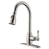 LightInTheBoxデッキマウントシングルハンドル1つ穴withニッケルブラシ仕上げキッチン蛇口