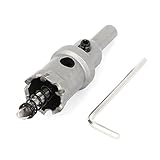 uxcell ホールソー 　 タングステン製シルバートングレー　合金の金属ウッド　掘削切削工具　25mm直径