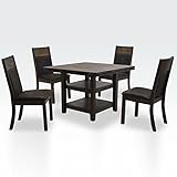 ドリフトウッド 4人掛け用 ダイニング5点セット ダークブラウン