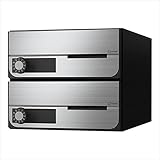 D-ALL 大型郵便物対応集合郵便受箱(屋内仕様)2戸用　前入前出 KS-6002PY-2L-S