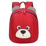 アンチ失われた幼稚園のバックパックかわいい犬ショルダーバッグ子供スクールバッグ - レッド