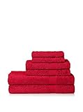 Espalma 1842702 Delux基本6 Pieceソリッド高級タオルセット、Ruby