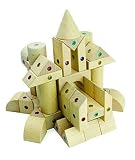 WIDU Magnetic Wooden Building Master Builder Set, 63 Piece [並行輸入品]