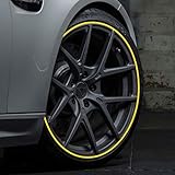 ホイールリムガード 保護カバー ステッカー テープ 車 バイク カー用品 タイヤ 8m ロール (ブラック)