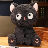 黒猫 ぬいぐるみ ねこ 添い寝枕 可愛い黒猫 動物 ねこぬいぐるみ 黒猫縫い包み ねこ 抱き枕 お祝い ふわふわ お人形 女の子 男の子 子供 女性 プレゼント お祝い 33cm 気持ちいい 多機能 ふわふわ クッション お年寄りへの誕生日記念日 写真１