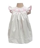 Sassy Smock DRESS ベビー・ガールズ カラー: ホワイト