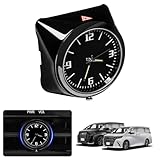 TELLIKA アルファード ヴェルファイア 40系 ハザードウォッチ クロック車載時計 車用クオーツ カーダッシュボードウォッチ ラウンドアナログクォーツ Alphard/Vellfireアクセサリー