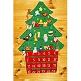 クリスマス 布絵本 布のアドベント カレンダー 壁掛け　クリスマスツリー ボタンかけオーナメント24個付き メリークリスマス知育